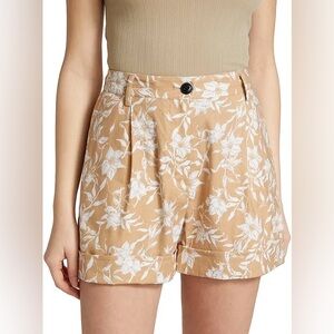 Rag & Bone Ivy Printed Linen blend shorts